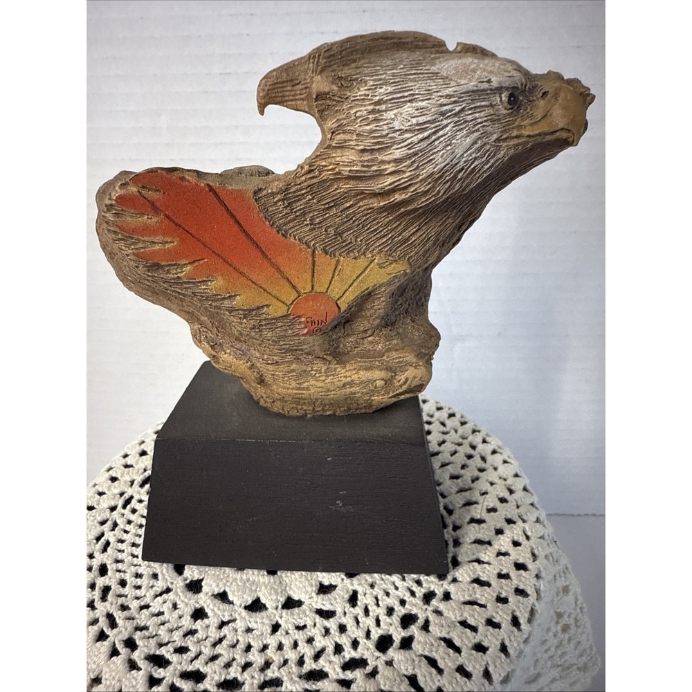 Rick Cain Limited Edition 1992 "Power Of One" Sculpture #763/2000 Eagles. Signed